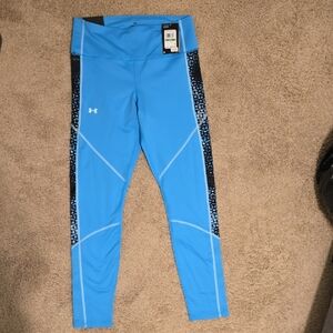 Under Armour Sky Blue Leggings with Black Accents-women Large